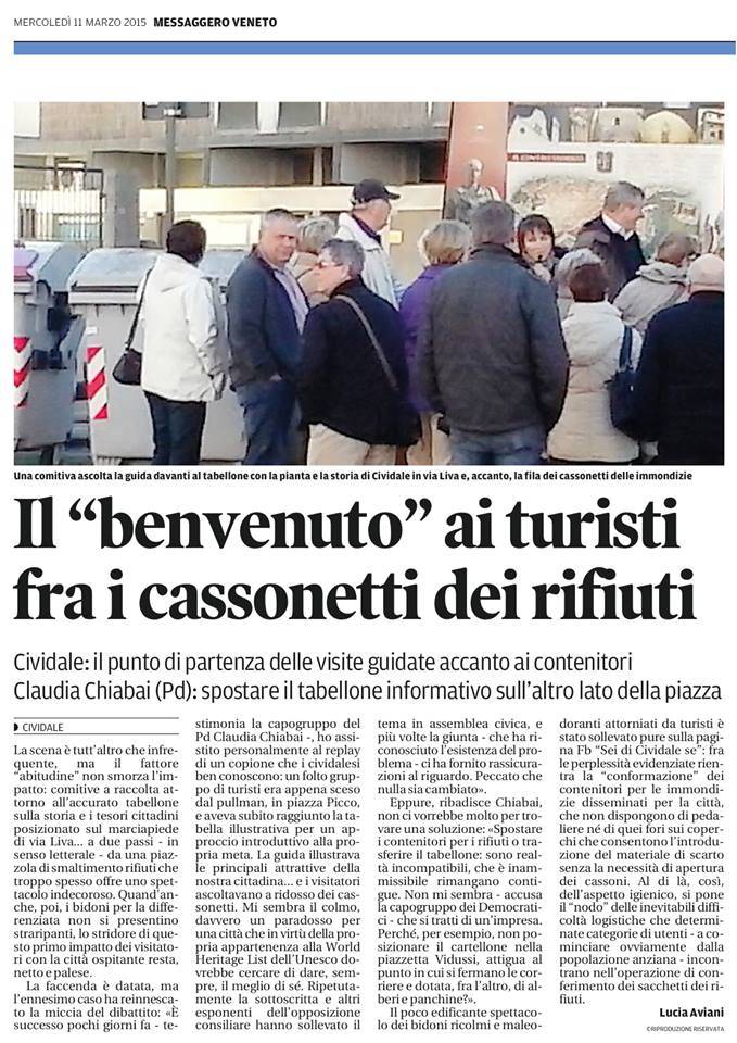 il ''Benvenuto'' ai turisti fra i cassonetti dei rifiuti